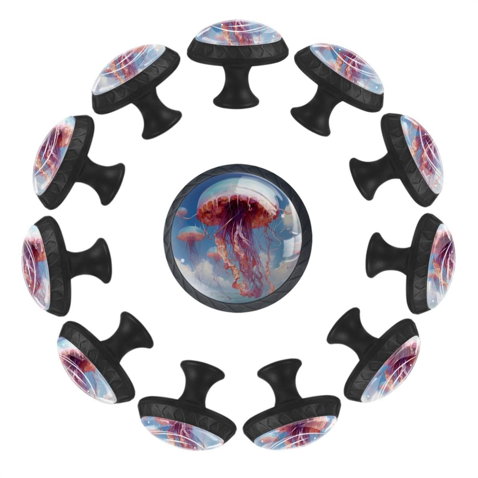Boutons de placard durables en verre transparent pour moderniser les tiroirs de cuisine
