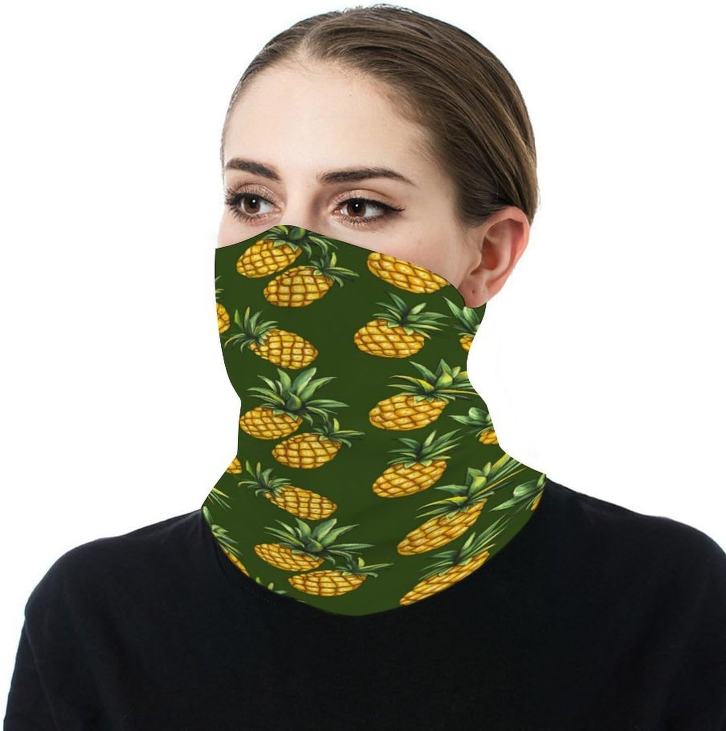 Pineapple Face Cover Neck Gaiters for Men Women Sun Protection Mask Scarf Hiking Bandana
