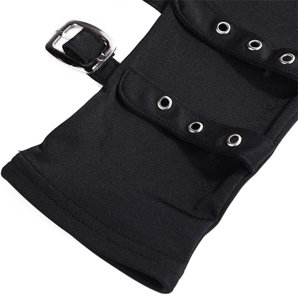 HeiBai Xiong Goth Grunge Arm Wearmers Punk Gloves For Women or Men Gothic Arm Sleeve Rock Style