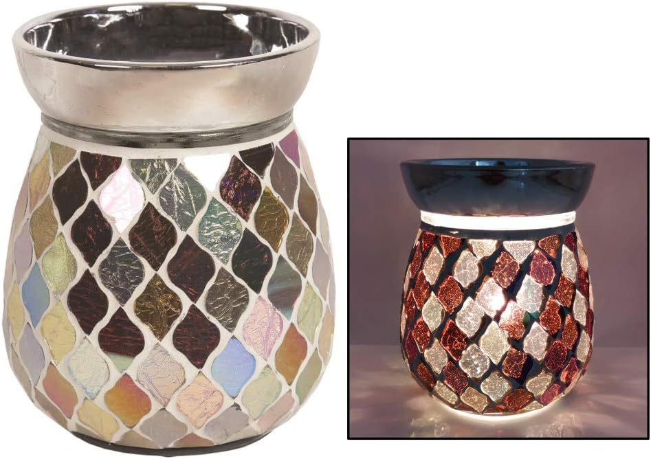 Astin of London - Aroma AccessoriesElectric Copper and Gold Mosaic Wax Tart Melt Burner Lamp Scented Aroma Warmer - Hand Crafted