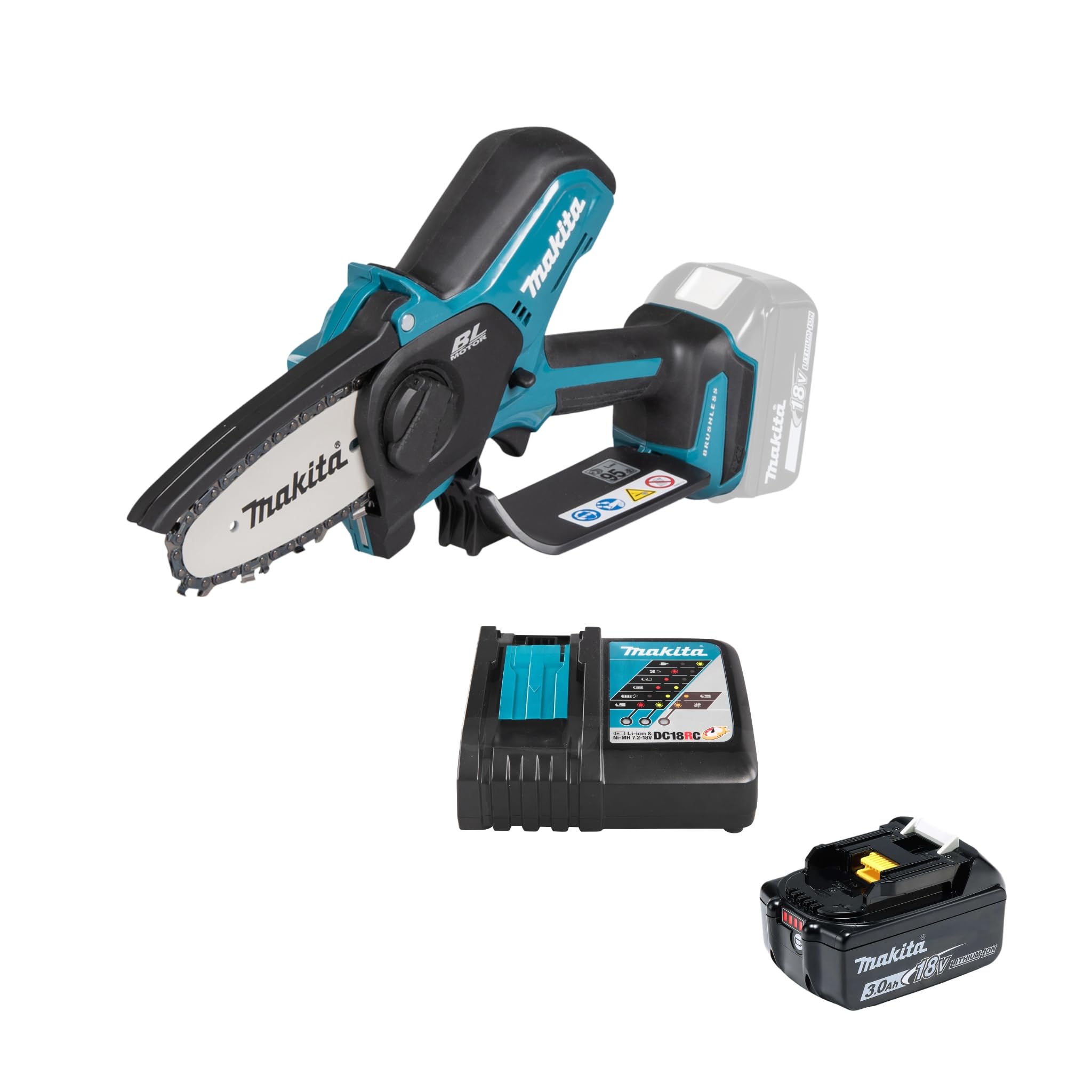 Tronçonneuse d'élagage 18V LXT guide de 10 cm (1x3,0 Ah) - MAKITA DUC101RF1J
