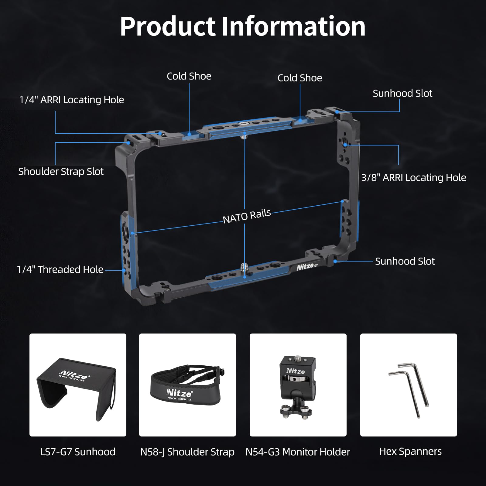Amazon.com : Nitze Cage for OSEE G7/T7 with Sunhood, Shoulder