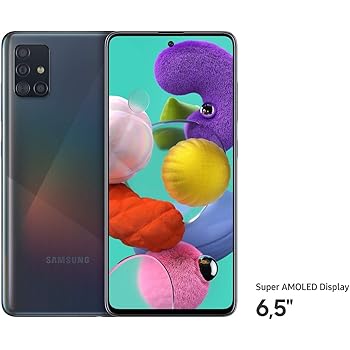 Samsung Galaxy A51 (16.4cm (6.5 Zoll) 128 GB interner Speicher, 4 GB RAM, Dual SIM, Android, prism crush black) Deutsche Version