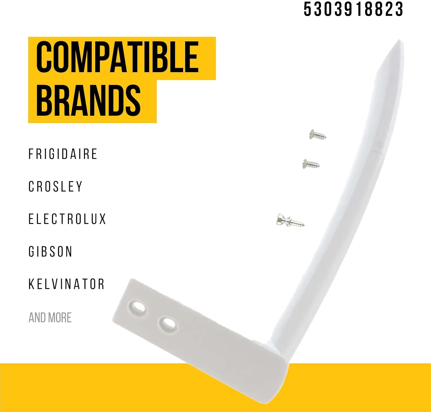 PartsBroz 5303918823 Door Handle Kit - Compatible with Frigidaire Crosley Refrigerator - Replaces AP6284358 PS12364435 241977902 5304485921 241977201 241977204 241977503 241977504 242084801 242084804