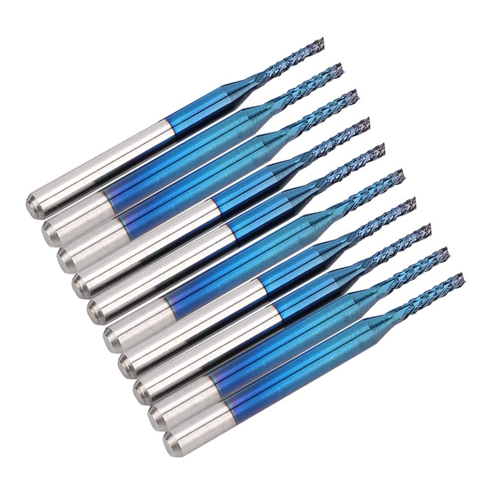 10 Frese In Metallo Duro 2mm Per Incisione CNC - Set Professionale - Foto 3