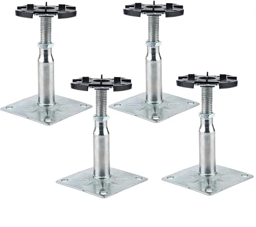 Pavimentadora de pedestal ajustable, soporte de piso para elevación, soporte inferior de piso, mini conector de poste, rango de tamaños de 4-58 a 8