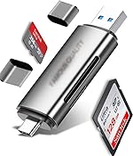 Famous Quality® 3 in 1 USB 3.0, USB C, Micro USB Card Reader SD, Micro SDXC Memory Card Reader for MacBook PC Tablets Smartphones