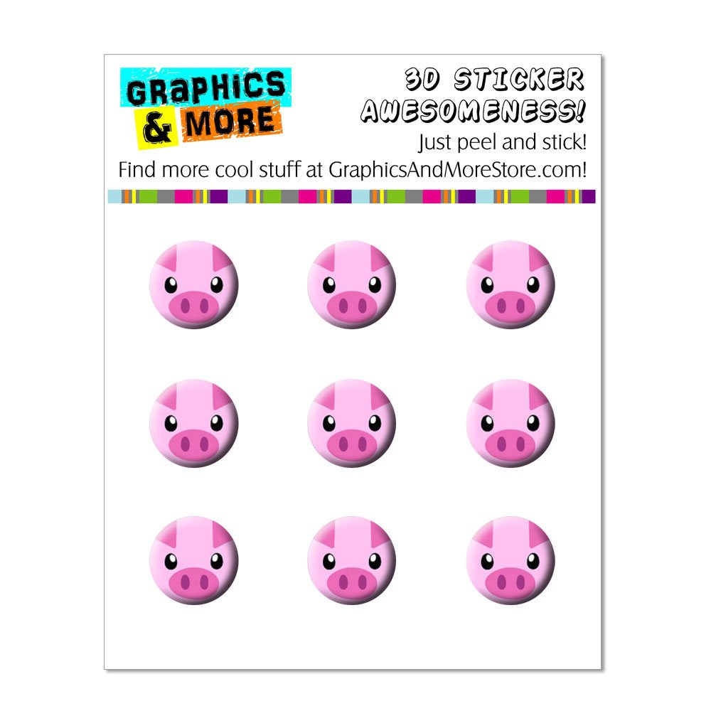 Pig Face - Closeup Farm Animal Home Button Stickers Fit Apple iPhone (3G, 3GS, 4, 4S, 5, 5C, 5S), iPad (1, 2, 3, 4, Mini), iPod Touch (1, 2, 3, 4, 5)