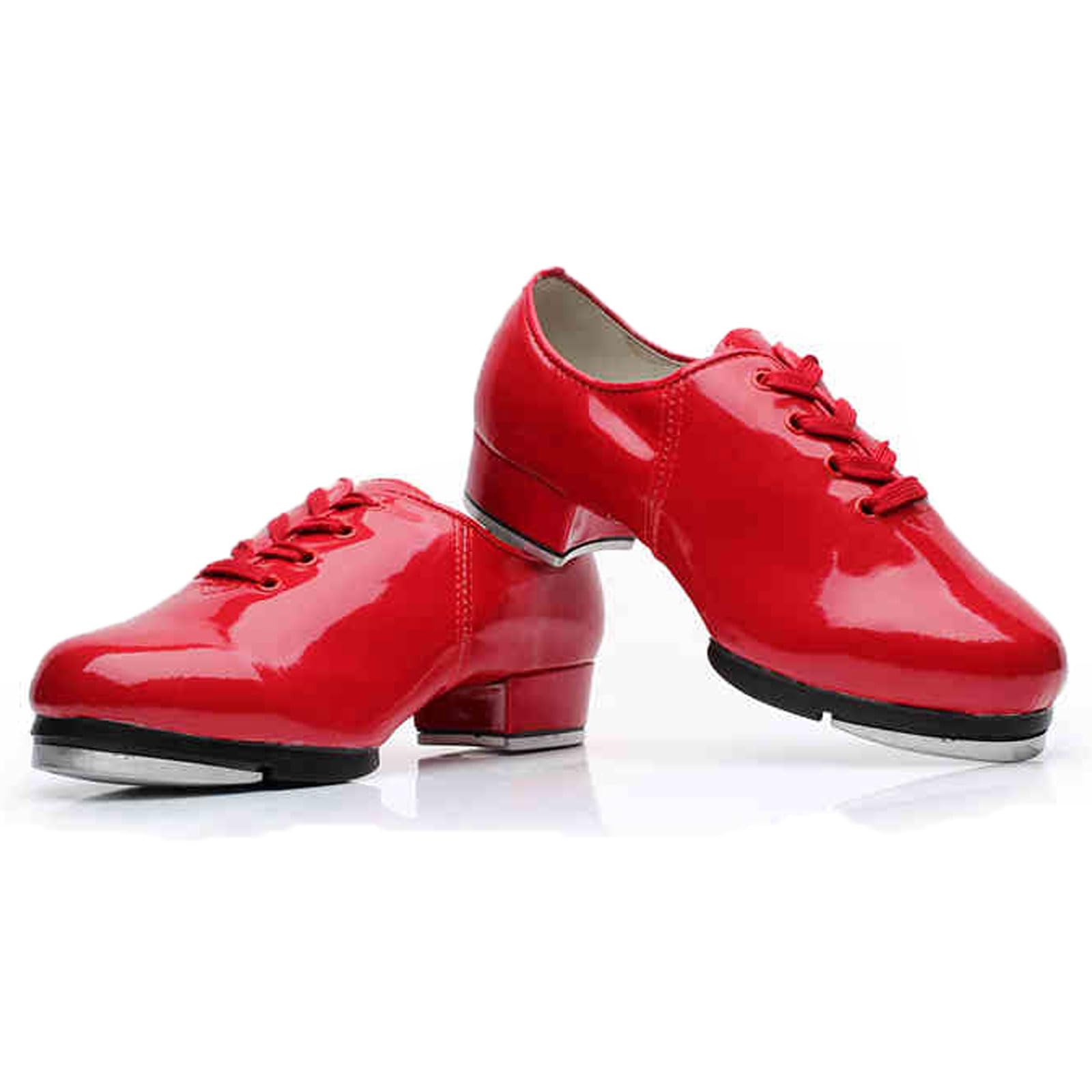 Kraftpaid Tap Dance Shoes,tap Shoes,Women's Tap Shoe,kids Tap Shoes,Mens Tap Shoes,Low Heel PU Tap Shoes,Tic Toe Tap Shoe Dance,Tap Shoes With Lace-up Soles,Stability,for Toddlers Beginner