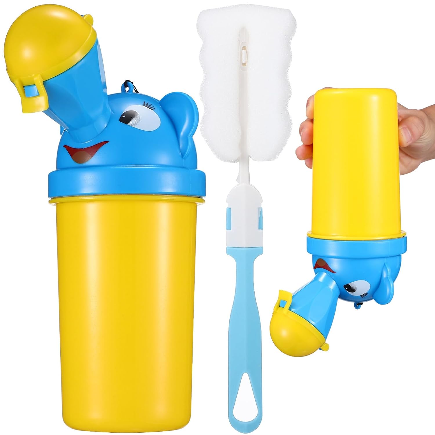 Portable Urinal Potty for Travel and Camping Leakproof Toilet for Boys and Compact Lightweight Pee Training Potty with Easy-Clean Design Suitable for Outdoor Car Trips Random Color