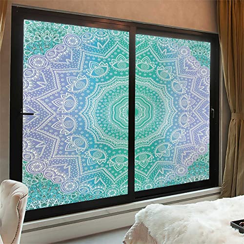 Window Film Sun Blocking Mandala Geometric Privacy Window Film Decorative Glass Sticker #TOP4