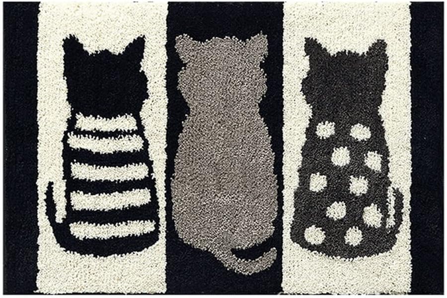 HBJWOV Bath Mat Shower Non-Slip Rug Strong Absorbent Water Home Doormat Entrance Carpets Kitchen(Gray,50x80cm)