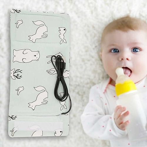 Miniatura 3 de GOTOTOP Bolsa calentadora de botellas, calentador de botellas, calentador de leche, bolsa enfriadora portátil con puerto de carga USB para el