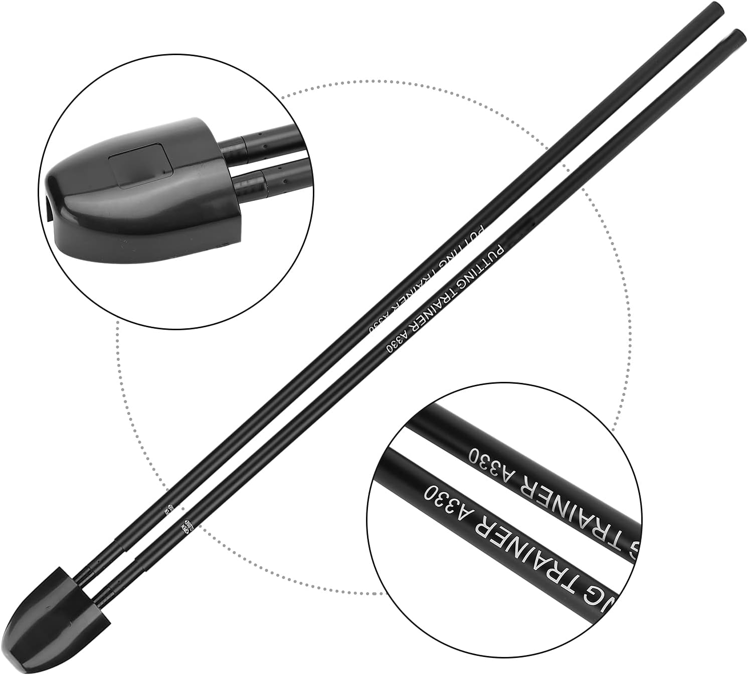 Aluminum Putter Assistant Trainer Directional Stick with Adjustable Length for Practice Training