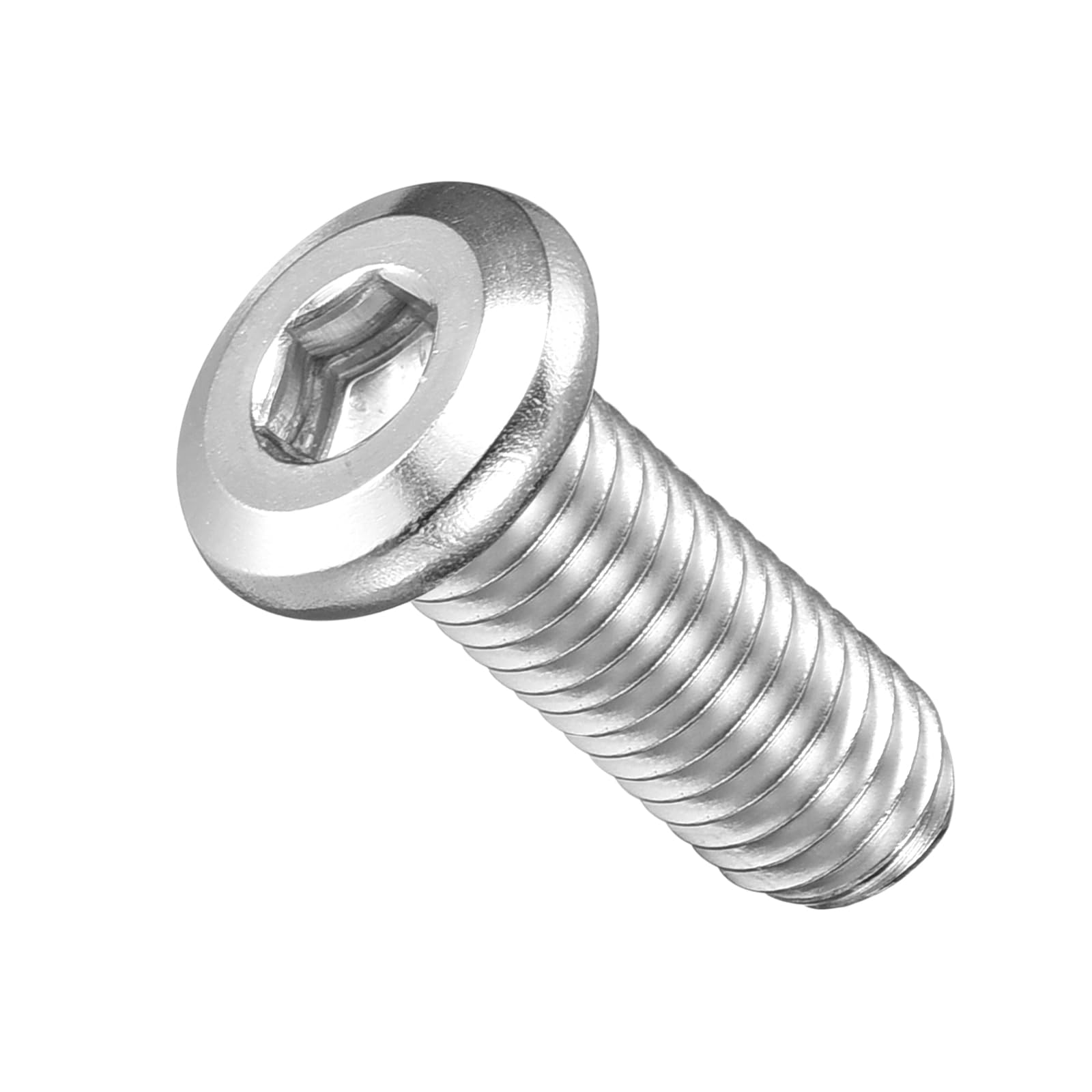 METALLIXITY Flat Head Hex Socket Cap Screws Bolts(M8-1.25x20) 10Pcs, 304 Stainless Steel Hex Socket Furniture Bolts Screws