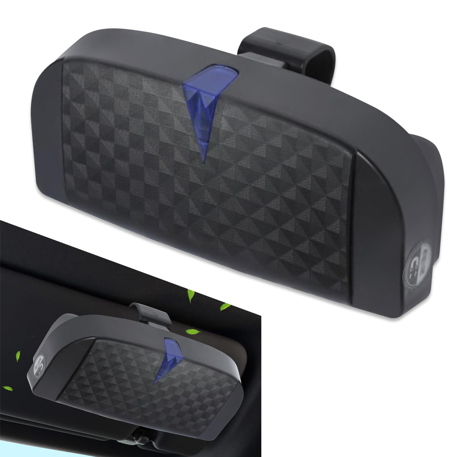 Nowkont 1 PC Car Interior Sun Visor Sunglasses Storage Box, 6.77