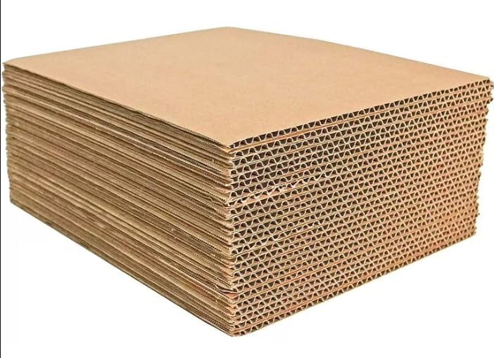 50 Pack Cardboard Corrugated Pads, 18" Wide x 12" Long, 5/32" Thick, Kraft, Single Wall, 32 ECT, Heavy Duty Shipping & Packing Dividers