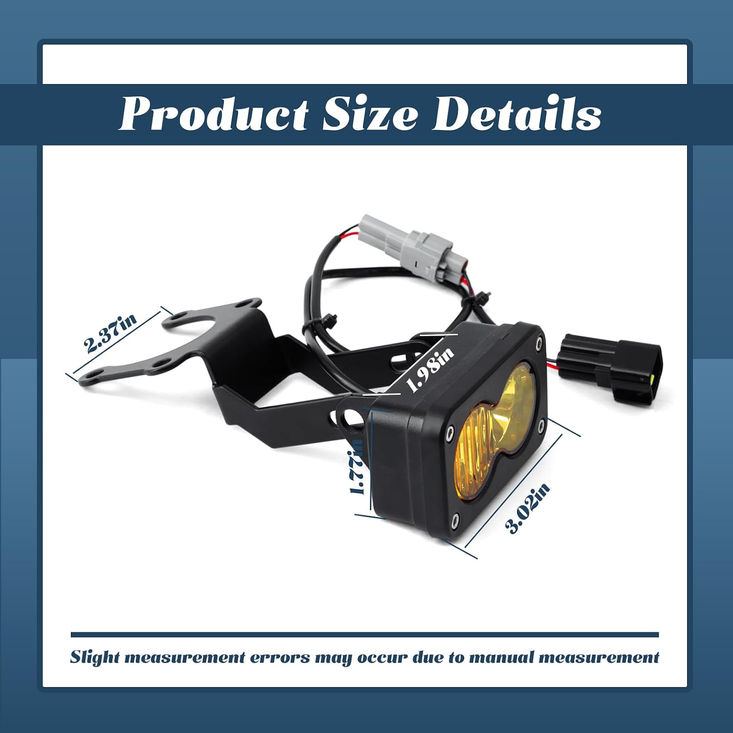 Dirt Bike Headlight Kit Replacement for Sur-Ron for Segway X260 for Talaria Sting R MX4 X3, Motorcycle Light Bar LED Headlamp Spot/Flood with Blue Light Switch Adapter Harness & Bracket