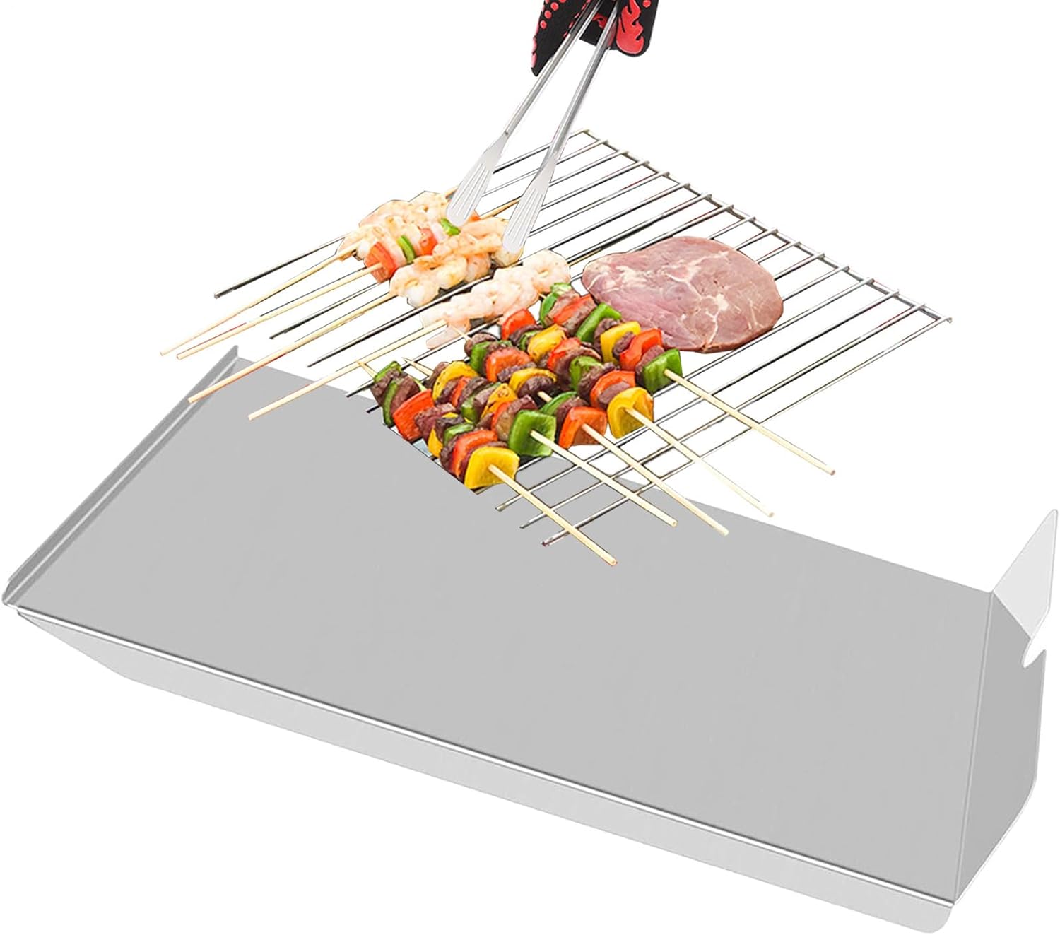 ヒートバッフル,ペレットスモーカー用ドリップトレイ | 耐候性グリル用ヒートバッフル 対応 裏庭 キャンプ アウトドア料理 家庭 商