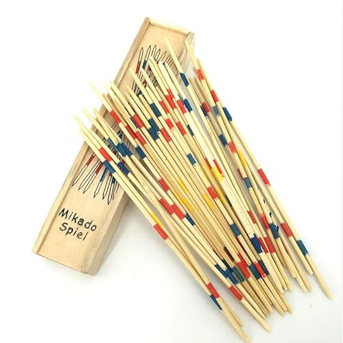 BITHAI Mikado Spiel 31 Holzstäbe 19 cm Outdoor Gartenmikado Kinder Erwachsene, Mehrfarbig (41) BITHAI Mikado Spiel 31 Holzstäbe 19 cm Outdoor Gartenmikado Kinder Erwachsene, Mehrfarbig (41)