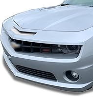 Vista 11 de Calcomanía de vinilo para parachoques de nariz delantera, compatible con Camaro SS 2010 2011 2012 2013 - Fibra de carbono negro
