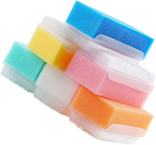 Cabilock Cepillo de pelo para bebé, 6 piezas, herramientas de masaje, cepillo de masaje para el cabello, esponjas para fregar, cepillos de tapa de