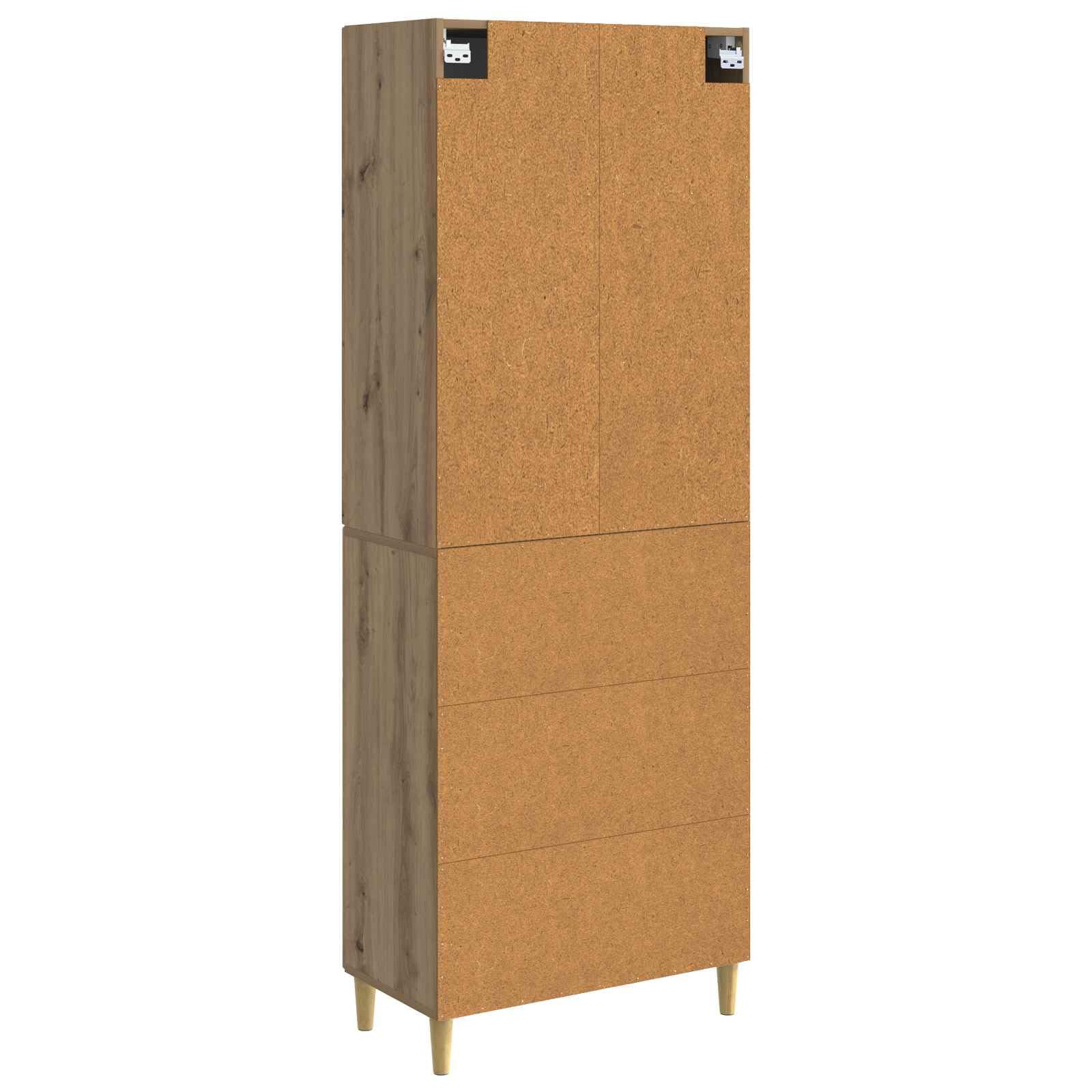 Fengshui Set di 2 armadi, in legno, regolabile in altezza | Con scomparti, cassetti e ripiani, per soggiorno o terrazza, resistente alle intemperie