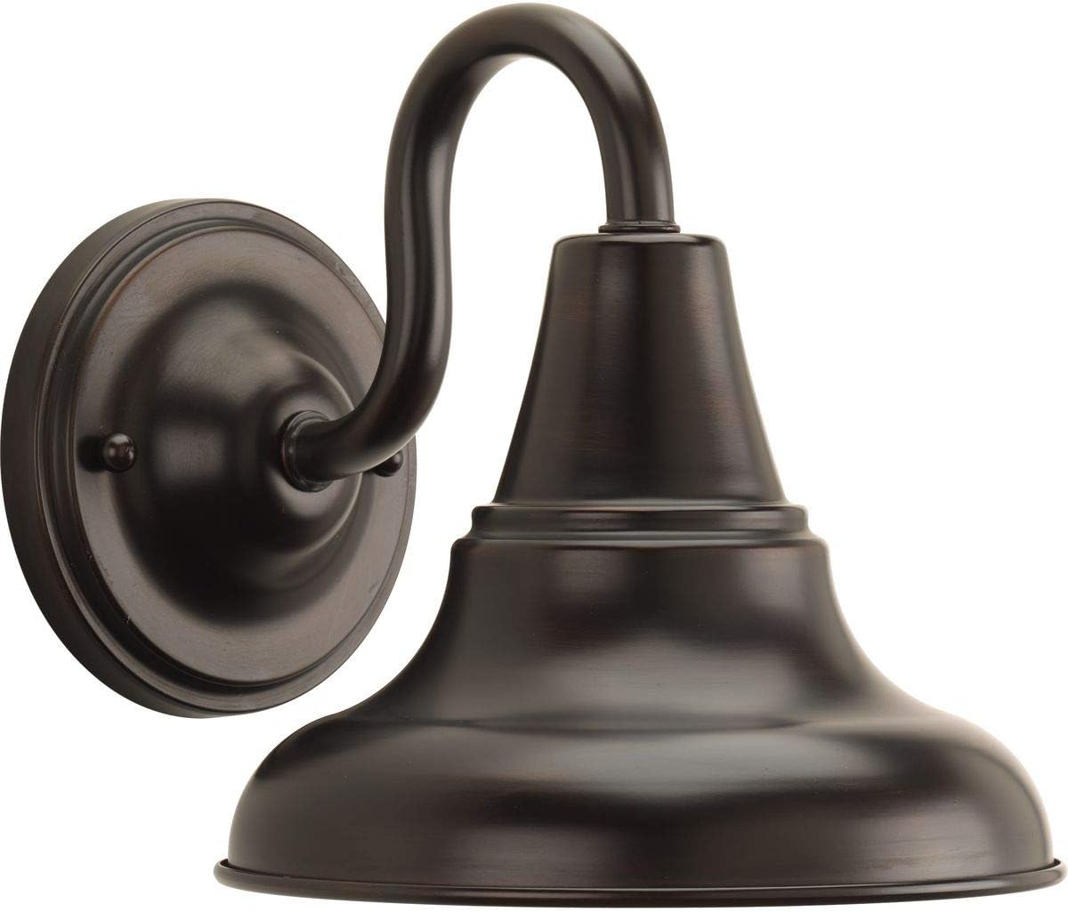 Progress Lighting P5622-20 District Collection 1-Light Farmhouse Outdoor Wall Lantern Light, Antique Bronze, 8" W x 8-1/4" H