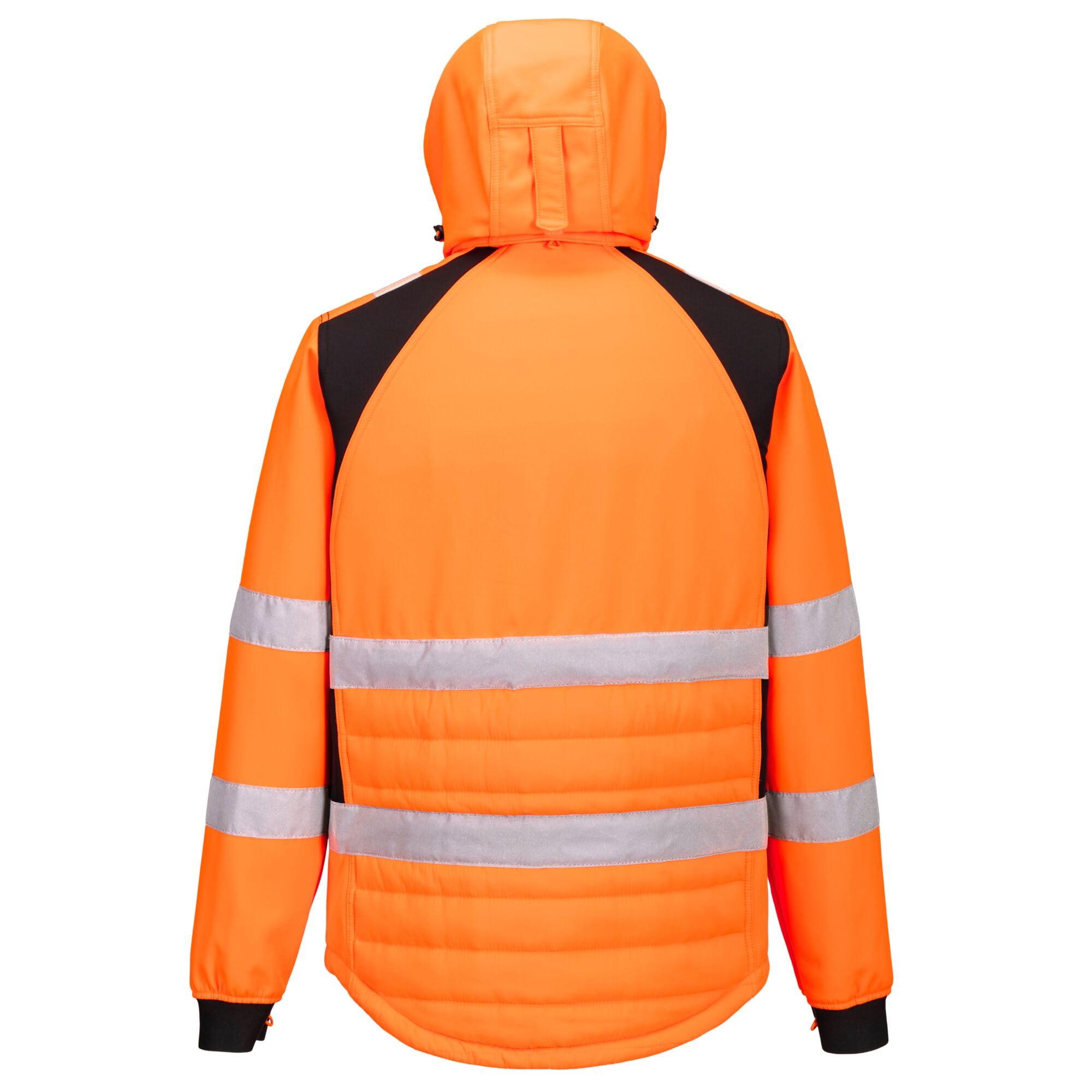 Portwest CD863 WX2 Eco Hi-Vis Hybrid Veste imperméable | Réfléchissant, haute visibilité, coupe-vent, respirant, isolant, capuche