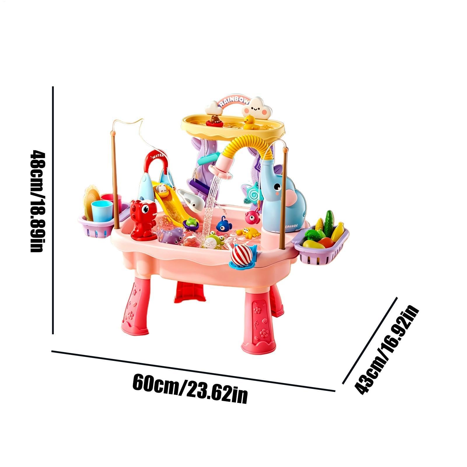 Aktivitätstisch für Wasser - Angelspielzeug mit Elektropumpe | Angelspielzeug für Kinder | Für , Mädchen und Vorschulkinder Terrasse Camping Kita Zuhause Badezimmer Spielzimmer Urlaub Geburtstag