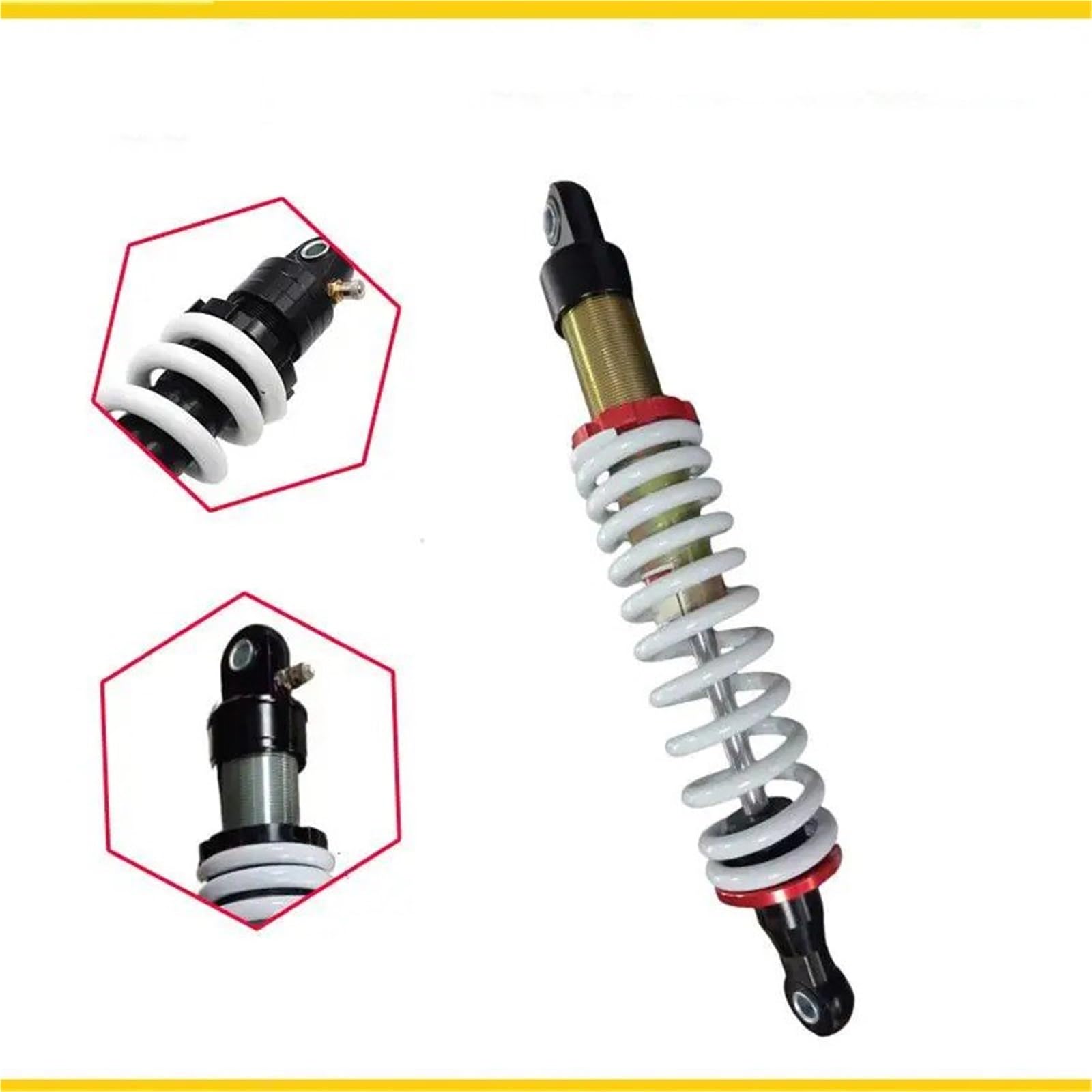 Amortiguador gas presión puntal trasero Amortiguador Trasero De Alto Rendimiento De 290 Mm, 360 Mm Y 380 Mm Con Amortiguación Ajustable Para Motocicleta Todoterreno Y ATV.(Rear shock 360MM)