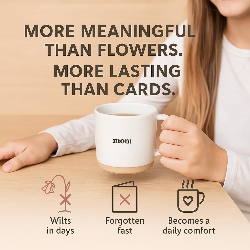 UnBoxMe Mom Coffee Mug, 12 oz Speckled Ceramic Heart Mug, Dishwasher & Microwave Safe, Gift for Mom or Grandma - Image 3