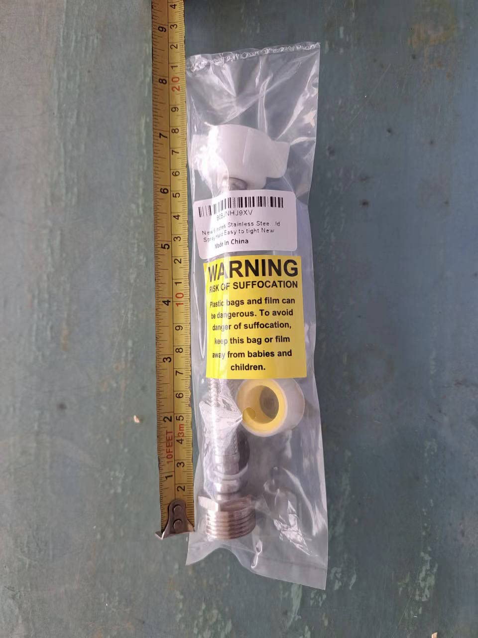 NUEVO 6 pulgadas de acero inoxidable 7/8 macho 7/8 hembra extensión trenzada manguera sólida asiento de inodoro con acceso duro mano spray mano fácil de apretar con cinta de plomería