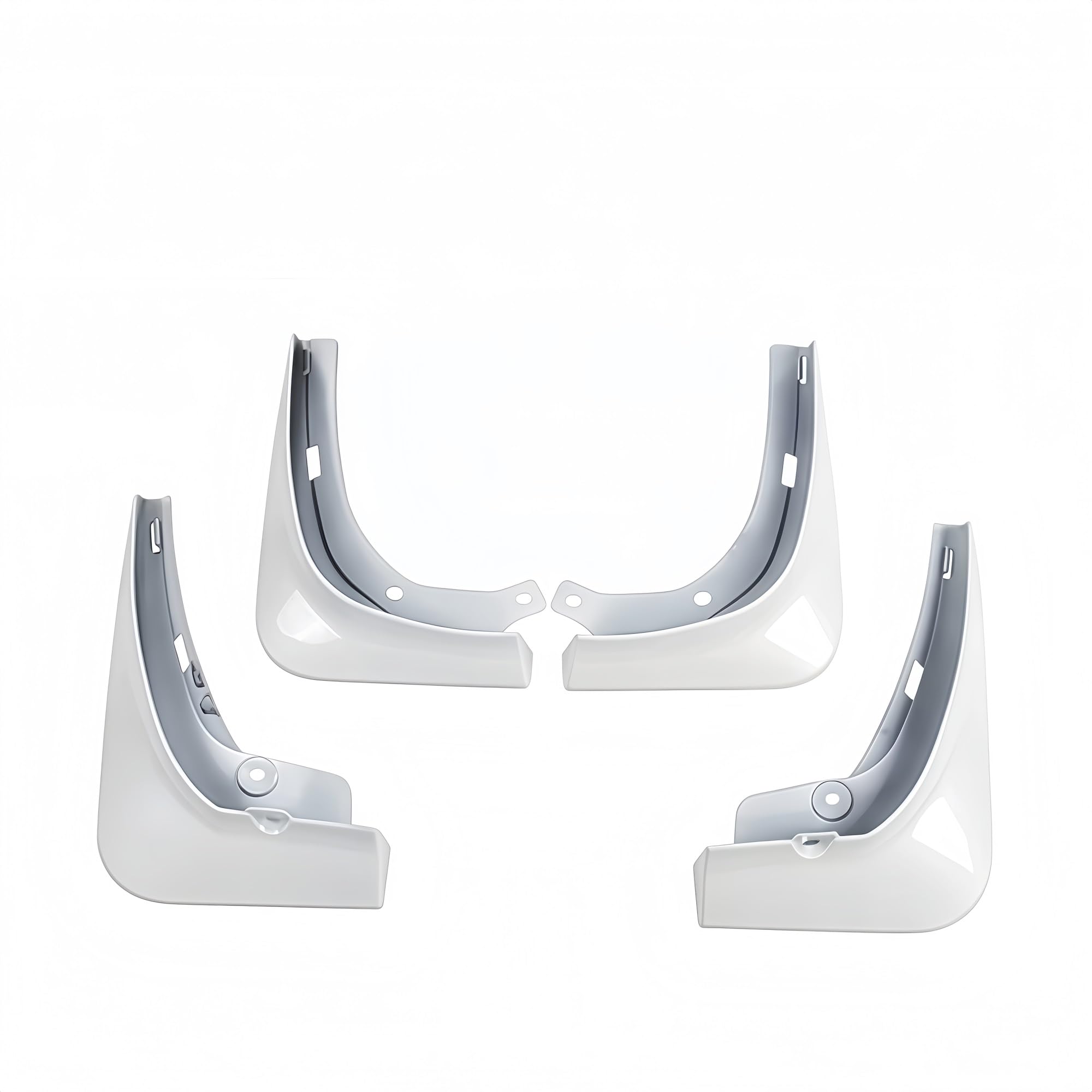 Guardabarros de coche blanco delantero trasero: protector contra salpicaduras Tesla 3 7