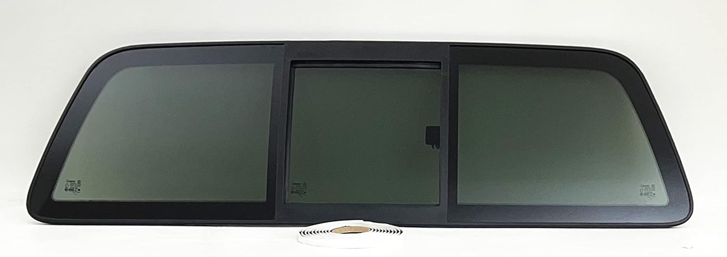 Manual Slider Back Window Back Glass Replacement for Ford F150 1997-2003 / F150Heritage 2004 / F250LD (Light Duty Only) 1997-1999 Pickups