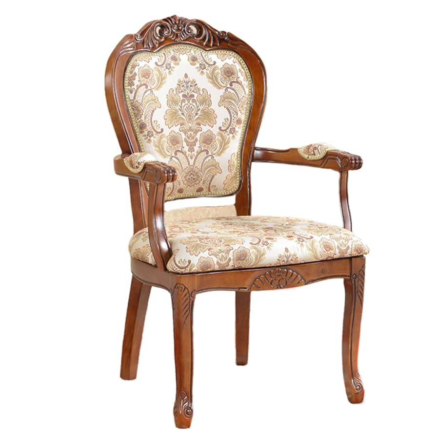 Amazon｜家具イス チェア 椅子 肘付アンティーク調チェアー