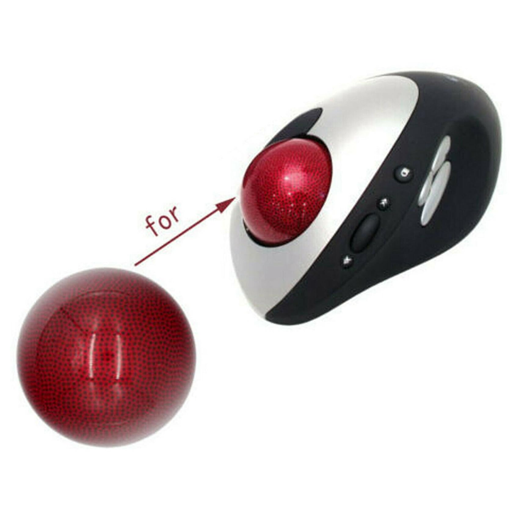 2X Mouse Ball Trackball di Ricambio per Cordless Optical per T-RB22 Mouse Parte di Riparazione