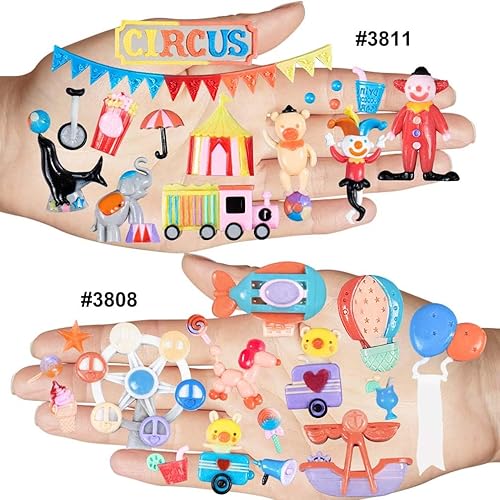 Miniatura 5 de Moldes de silicona para fondant de carnaval de circo, parque de atracciones para baby shower, decoración de pasteles de cumpleaños, decoración de