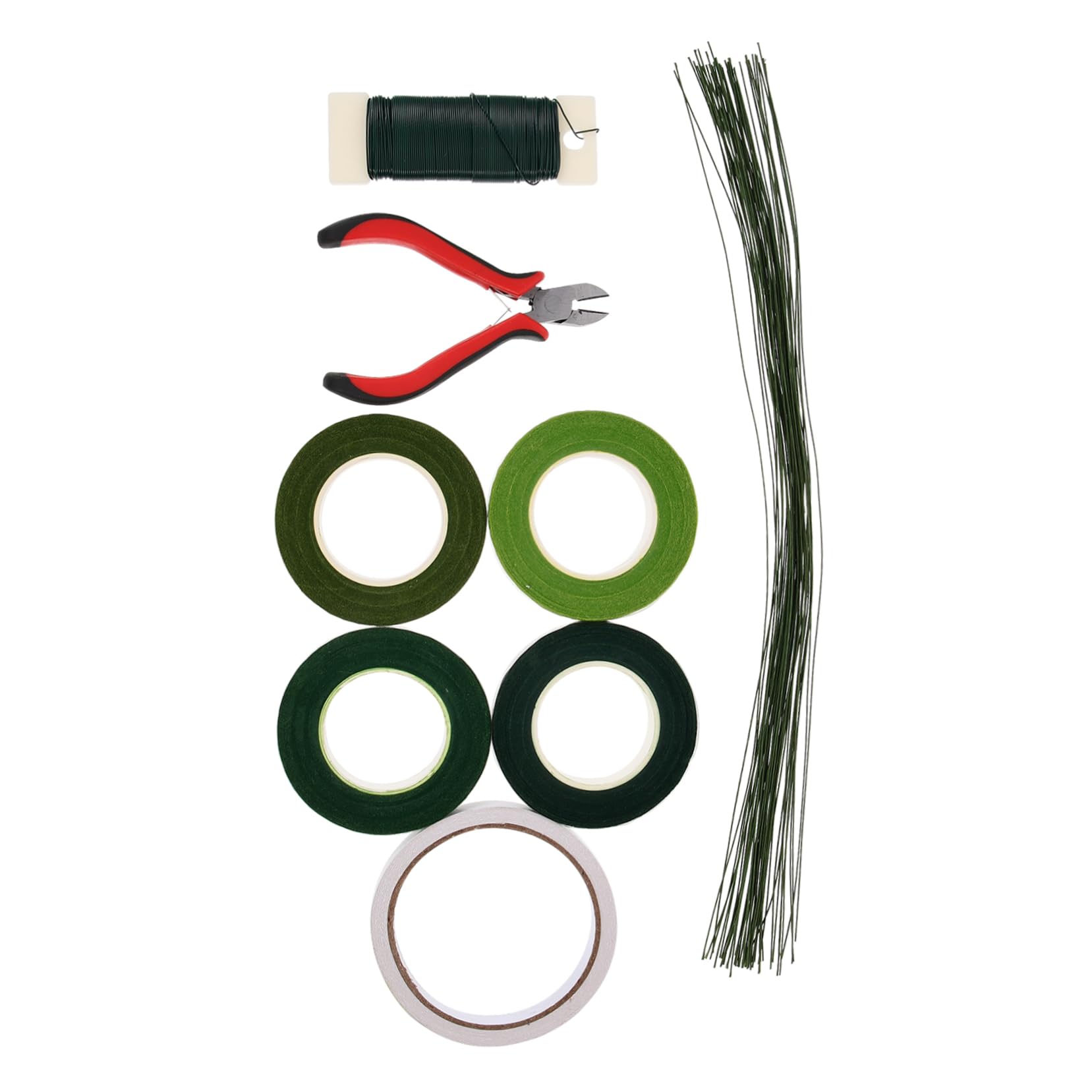 DOITOOL 1 Set Floral Tool Kit Arrange Florist Supplies Beginner Cutting Crafting Making Arranging Covers Flower Scissors Tools Florist Wire Stems Mini Bouquets Materials Kit Iron