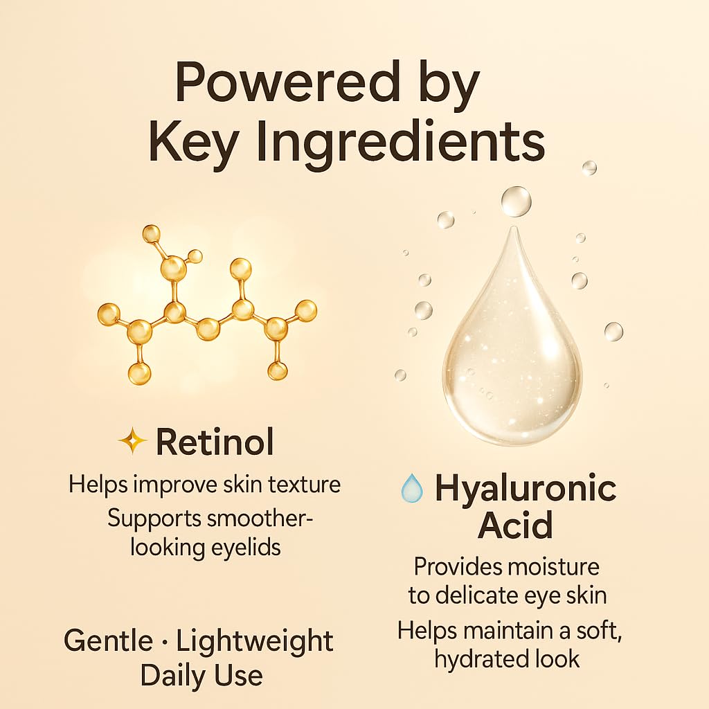 Hyat Eyelid Lift Serum - Upper & Lower Eyelid Micro In-fusion System with Retinol & Hyaluronic Acid for Firmer, Smoother Looking Eyes (Medium) - Image 4