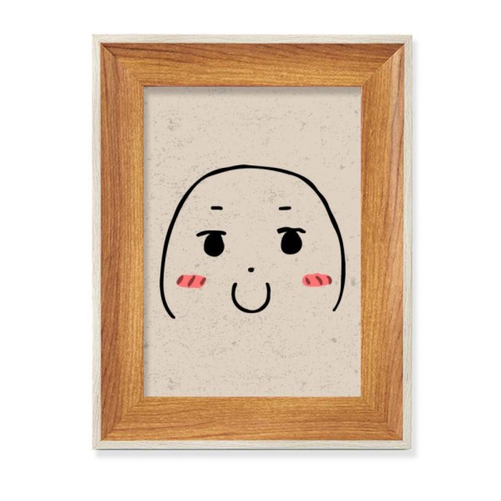 Cadre photo en bois noir modèle timide Smiley pour bureau