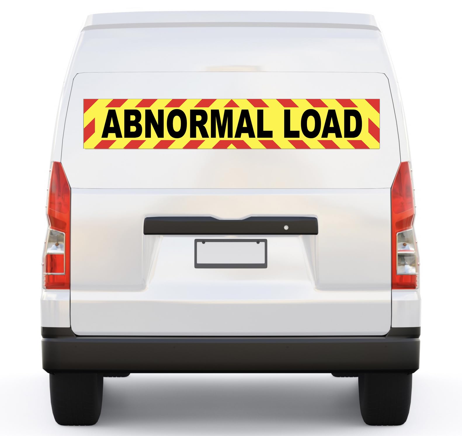 Highways Abnormal Load Vehicle Chevrons Safety Warning Sign Magnetic 1500mm x 250mm for Lorry HGV Trailer Vehicle External Grade
