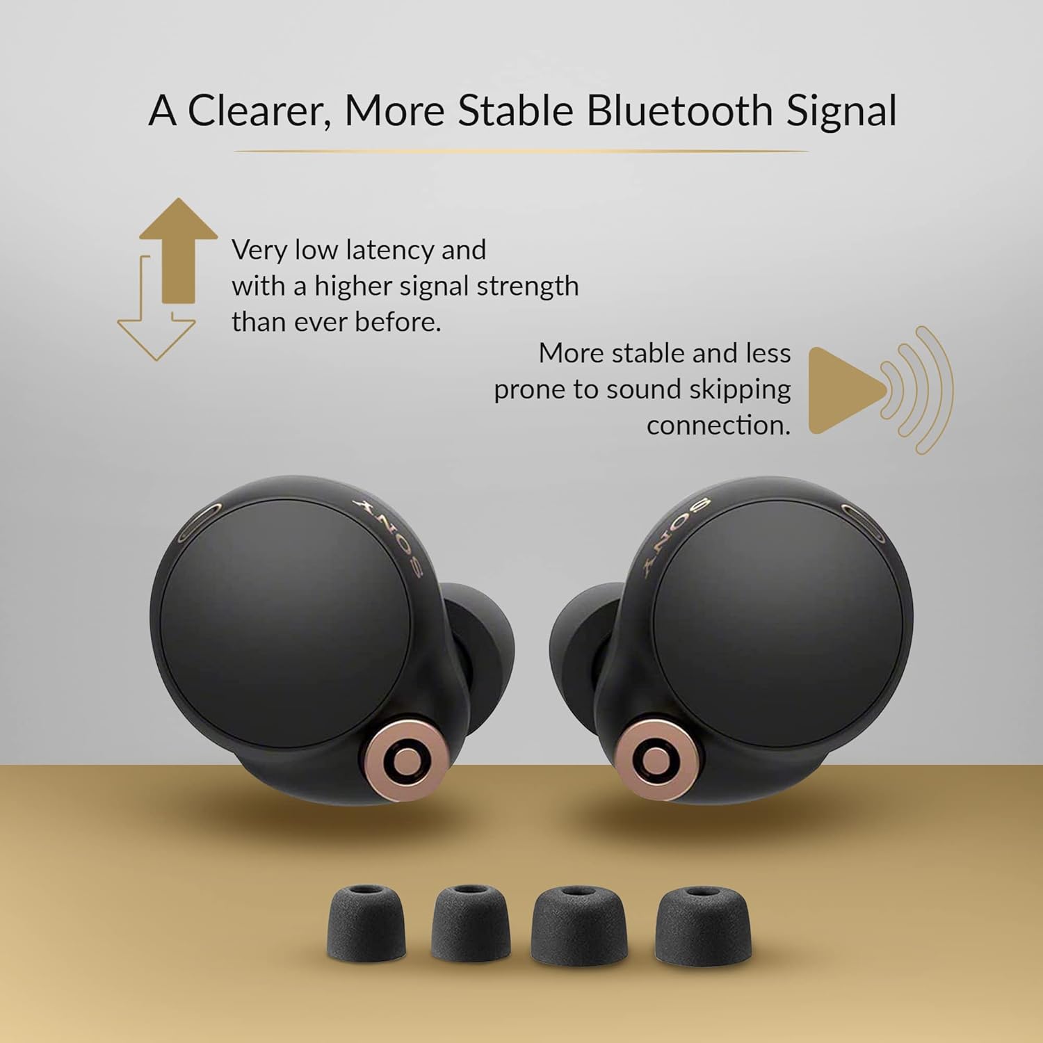 sony wf 1000xm4 true wireless bluetooth noise cancelling in ear headphones black bundle with dual pad wireless charger 2 items