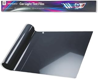 Car Light Tint Film, Premium PVC Headlight Protection Vinyl Wrap, 30cm x 300cm, Multi-Color Options, UV-Resistant, Scratch-Proof, Easy DIY Installation with Tools (Dark Smoke)