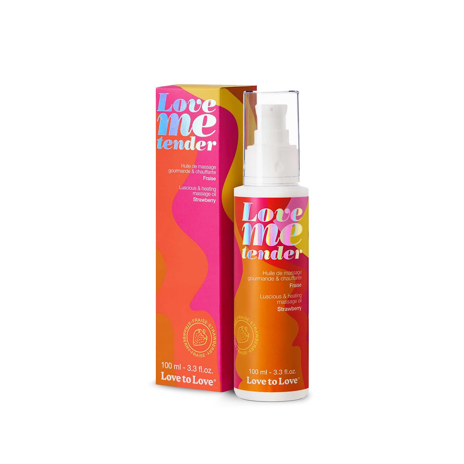 Huile De Massage Love Me Tender – Saveur Fraise, 100 Ml – Love To Love, Neuf