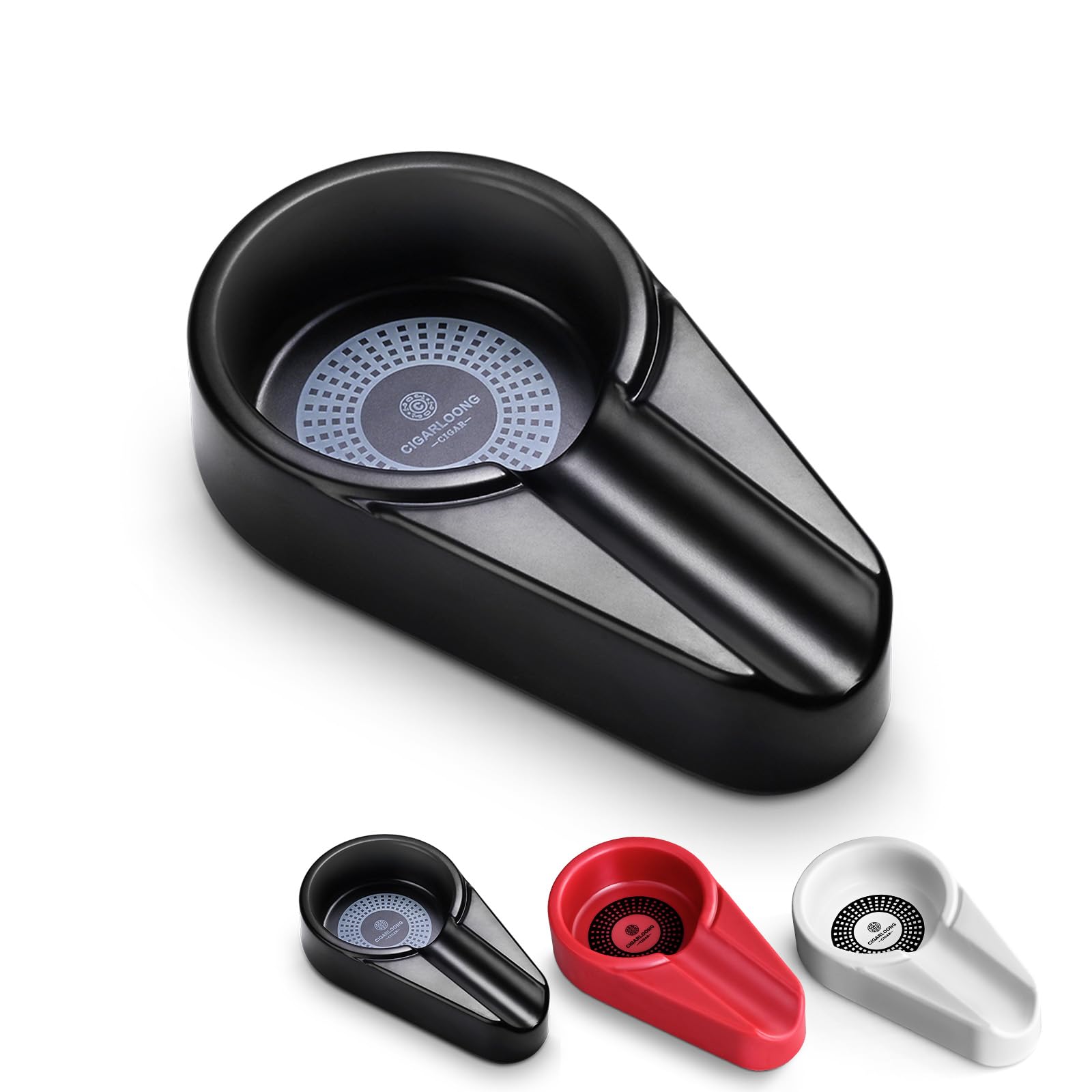 Cigar Ashtray Portable Cigarette Ash Tray for Indoor and Outdoor(Black)