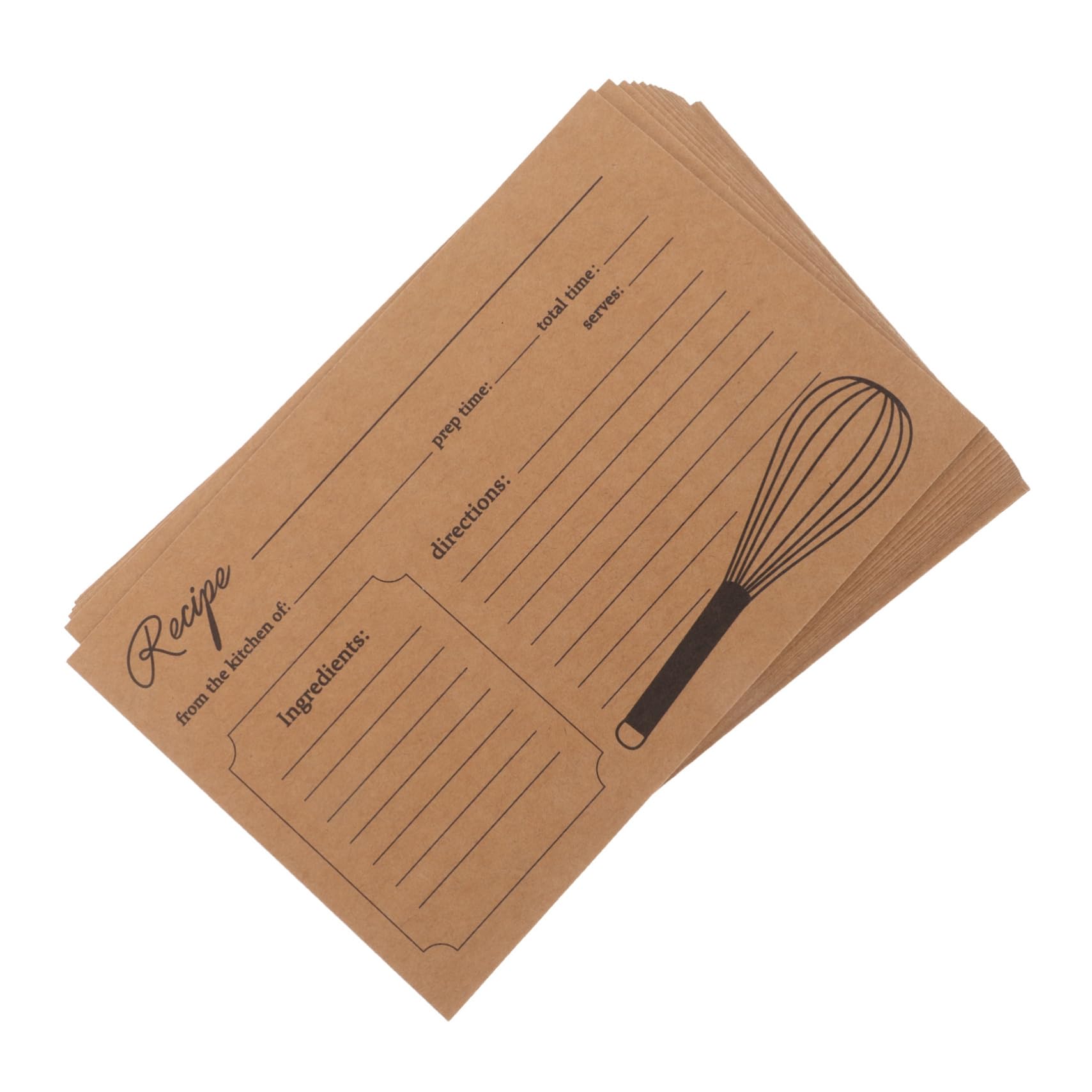 SHOWERORO Blank Paper Recipe Cards 20pcs Large Size Writable Ideal for Cooking Kitchen Rustic Decor