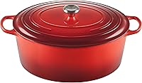 Vista 46 de Le Creuset Horno holandés ovalado Signature de hierro fundido esmaltado, 2.75 cuartos de galón., Blanco