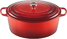 Le Creuset Enameled Cast Iron Signature Oval Dutch Oven, 15.5 qt., Cerise