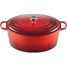 Le Creuset Enameled Cast Iron Signature Oval Dutch Oven, 15.5 qt., Cerise